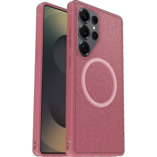 OtterBox Symmetry Clear Magnets Samsung Galaxy S25 Ultra 5G (6.9") Case Foxberry (Pink) - (77-97600), DROP+ 3X Military Standard, 7 Years Warranty