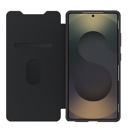 OtterBox React Folio Samsung Galaxy S25 Ultra 5G (6.9") Case Black Crystal (Clear/Black) - (77-97833), DROP+ Military Standard, 7 Years Warranty