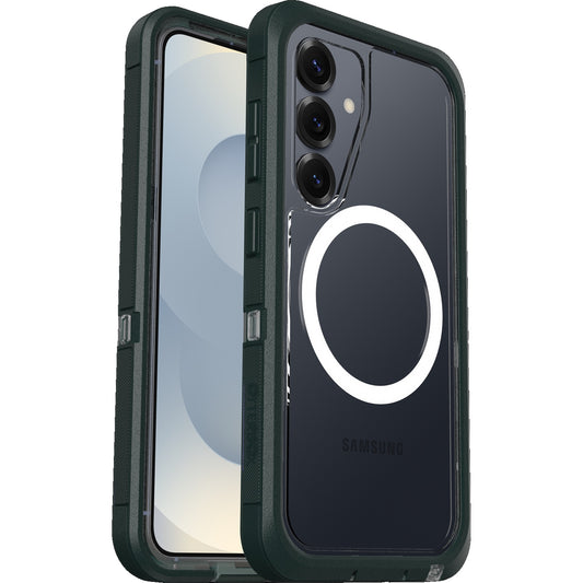OtterBox Defender XT Clear Magnets Samsung Galaxy S25+ 5G (6.7") Case Jubilee Green - (77-97873), DROP+ 7X Military Standard, 7 Years Warranty