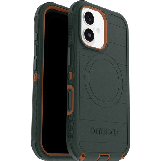 OtterBox Defender Pro MagSafe Apple iPhone 17 (6.3") Case Green Intrigue - (77-98362), DROP+ 7X Military Standard, Tri-Layer, 7 Years Warranty
