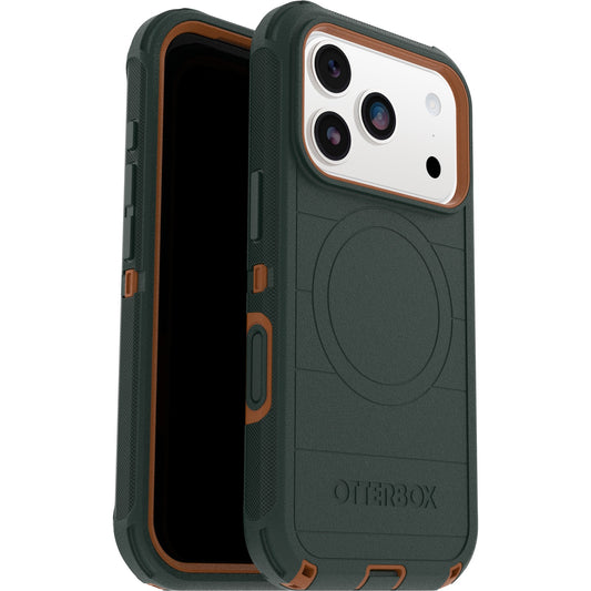 OtterBox Defender Pro MagSafe Apple iPhone 17 Pro (6.3") Case Green Intrigue - (77-98388), DROP+ 7X Military Standard, Tri-Layer, 7 Years Warranty