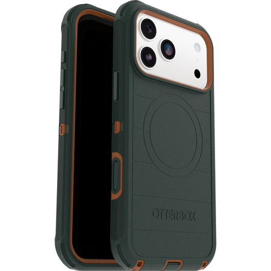 OtterBox Defender Pro MagSafe Apple iPhone 17 Pro Max (6.9") Case Green Intrigue - (77-98400), DROP+ 7X Military Standard, Tri-Layer, 7 Years Warranty