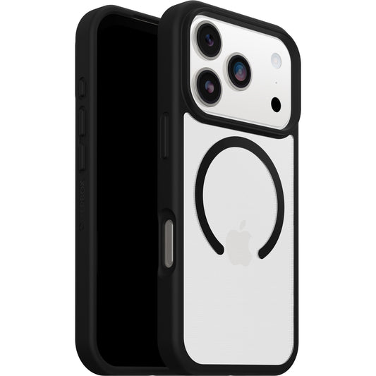 OtterBox React MagSafe Apple iPhone 17 Pro Max (6.9") Case Black Crystal (Clear/Black) - (77-98651), DROP+ Military Standard, 7 Years Warranty