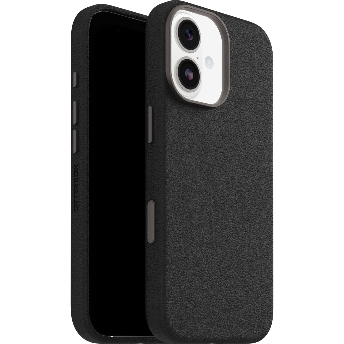 OtterBox Symmetry Cactus Leather MagSafe Apple iPhone 17 (6.3") Case Noir Ash (Black) - (77-99013), DROP+ 3X Military Standard, 7 Years Warranty