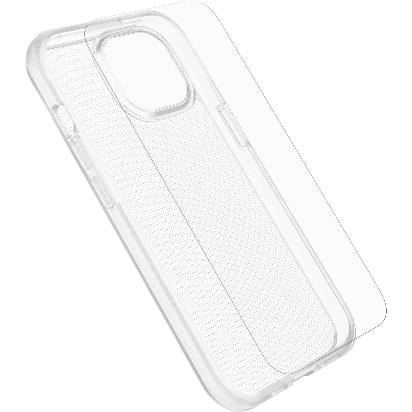 OtterBox React Case with Screen Protector Apple iPhone 15 (6.1") Clear-(78-81238),DROP+ Military Standard Case ,2X Anti-Scratch,7 Years Warranty