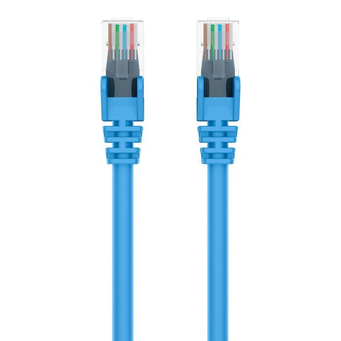 Belkin Cat6 Network Cables (10M) - Blue (A3L980bt10MBLUS), Gold Plated Connector, Snagless Prevents Breaking  Cracking, 2 Years Warranty