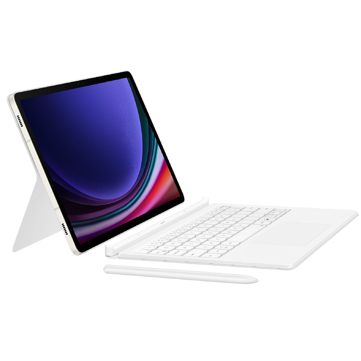 Samsung Galaxy Tab S10 FE / Tab S9 / S9 FE Book Cover Keyboard White - Magnetic,Effortless Comes In 150°, Wireless Sharing, AI Key,1 Year Warranty