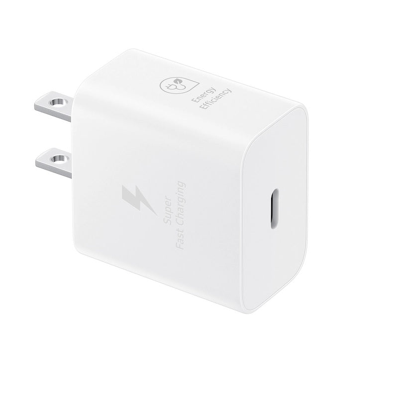 Samsung 25W GaN USB-C Fast Wall Charger - White(EP-T2510NWEGAU),1x USB-C,Supports up to 25W,Compact Travel-Ready,1 Year Warranty