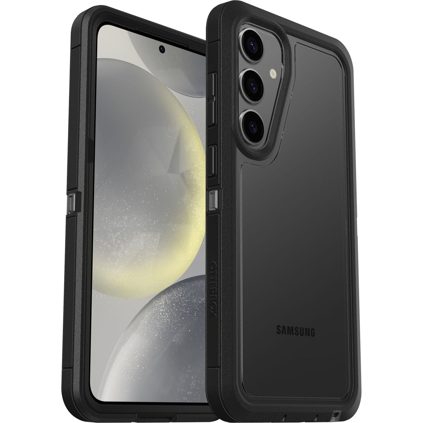 EOL OtterBox Defender XT Clear Samsung Galaxy S24 5G (6.2") Case Clear/Black - (77-94715),DROP+ 5X Military Standard, Port Covers