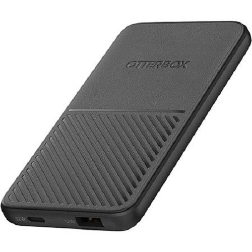 OtterBox 5K mAh Power Bank - Dark Grey (78-80641), Dual Port USB-C (12W) USB-A (12W), Includes USB-C Cable (15CM), Durable, 2 Years Warranty