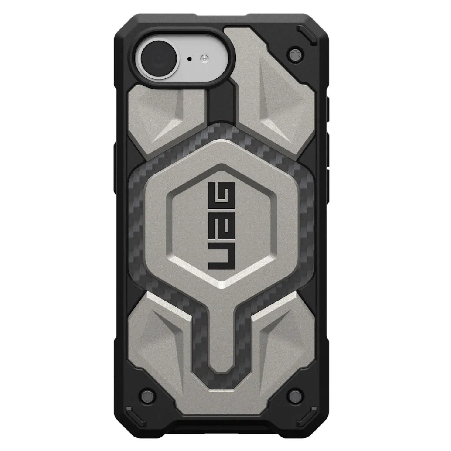 UAG Monarch Pro MagSafe iPhone 16E (6.1") Rugged Case-Titanium (114497113636), 25ft. Drop Protection, Drop+ 5X MilitaryTest Standard,10 Years Warranty