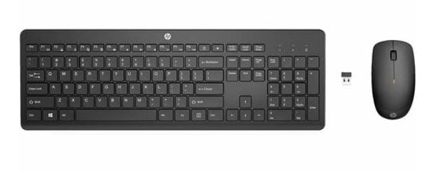 HP 235 USB Wireless Keyboard Mouse Combo Reduced-sized Low-Profile Quiet Keys Easy Cleaning Plug Play for Notebook Desktop PC MAC ~1Y4D0AA