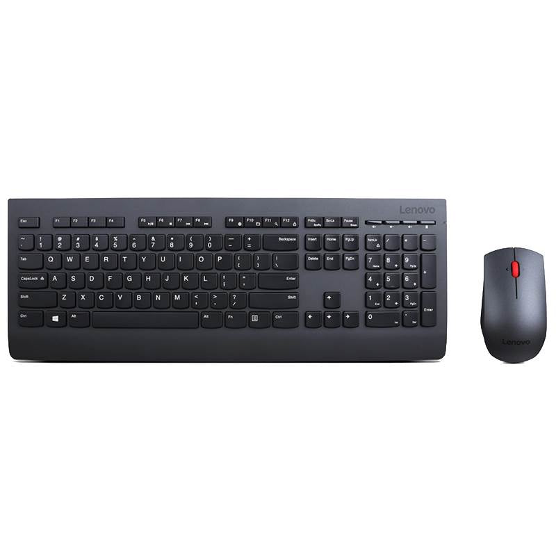 LENOVO Professional Wireless Keyboard Mouse Combo Stylish Full-Size Slim 3-Zone with Number Pad Quier Premium Ergonomic (US English)