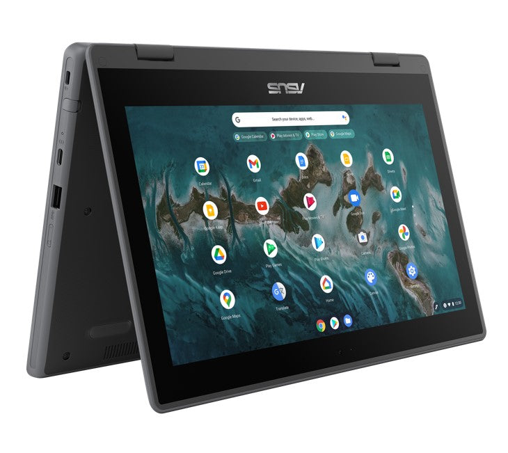 ASUS Chromebook 11.6" Flip CR1100FKA 2 in 1 Convertible 8MP 720p Camera Pen Stylus Touch Rugged Intel Celeron N4500 4GB 32GB Student Chrome OS WiF