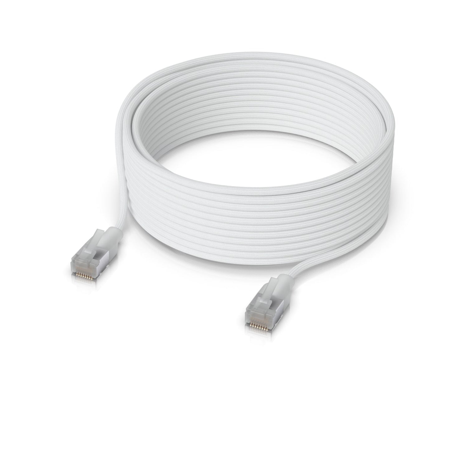 Ubiquiti UniFi Premium Patch Cable, 15M, White, Ultra-thin Braided Patch Cable, Designed And Optimized For 10 GbE Networking.