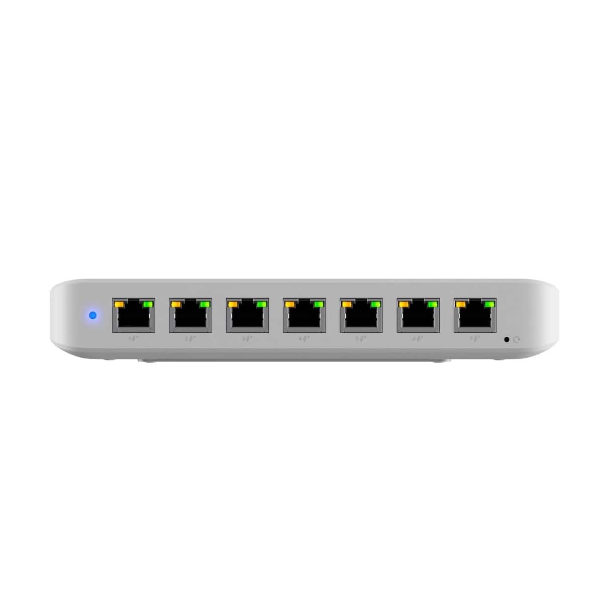 Ubiquiti Ultra 210W, Compact 8-port Layer 2 GbE PoE Switch Versatile Mounting Option,7 GbE PoE+ Output 1 GbE port, Includes PSU,