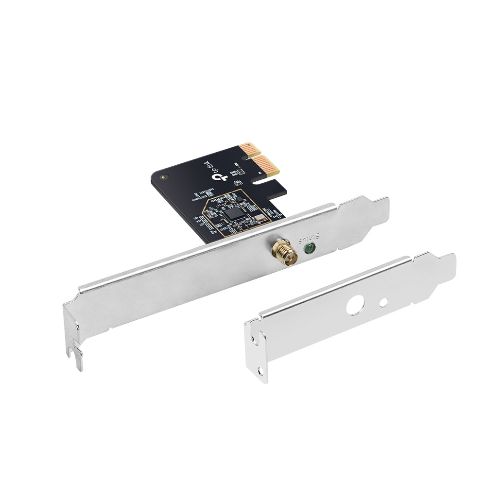TP-Link Archer T2E AC600 Wireless Dual Band PCI Express Adapter, 433Mbps @ 5Ghz, 200Mbps @ 2.4Ghz, 1× High Gain External Antennas