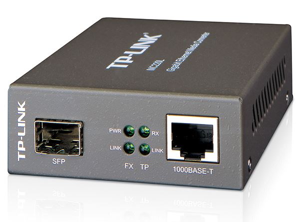 TP-Link MC220L Gigabit Single Multi-Mode SFP Media Converter - IEEE 802.3ab/802.3z, 0.55km Multi-mode, 10km Single-Mode