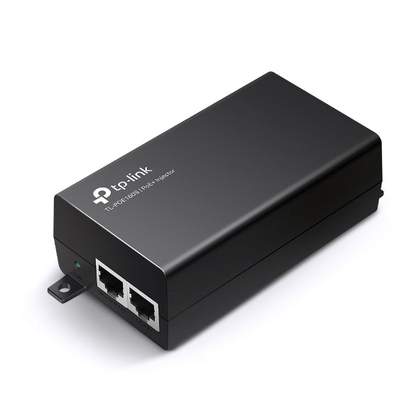 TP-Link TL-POE160S Omada PoE+ Injector, 2 Gigabit Ports, 802.3af/at, Integrated Power Supply, Wall Mountable, Plug Play