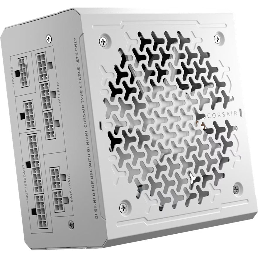 Corsair RMe Series™ RM1000e - Fully Modular Low-Noise ATX Power Supply - White (AU), Cybenetics Gold, ATX12V 3.1, 2x PATA, 2x EPS, 6x SATA, 3x PCIe