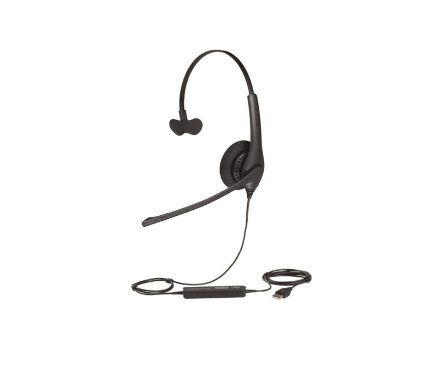 Jabra Biz 1500 Mono USB-A Corded Headset, Professional. Affordable, Durable, Noise-Cancelling, HD Voice, All-Day Comfort, Plug Play