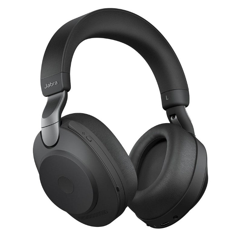 Jabra Evolve2 85 - UC Stereo - Black Link 380 USB-A Bluetooth Headset, 10-Microphone Technology, Digital Hybrid ANC, 37 Hours Battery Life Busylight