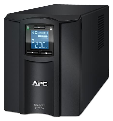 APC Smart-UPS C 2000VA/1300W Line Interactive UPS, Tower, 230V/16A Input, 6x IEC C13 Outlets, Lead Acid Battery, USB Serial, Graphic LCD