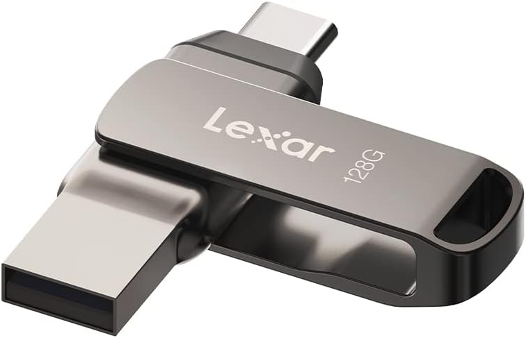 Lexar D400 256GB JumpDrive BL Titanium USB 3.1 Type-C, up to 130MB/s read transfer content between your USB Type-CTM and Type-A devices.