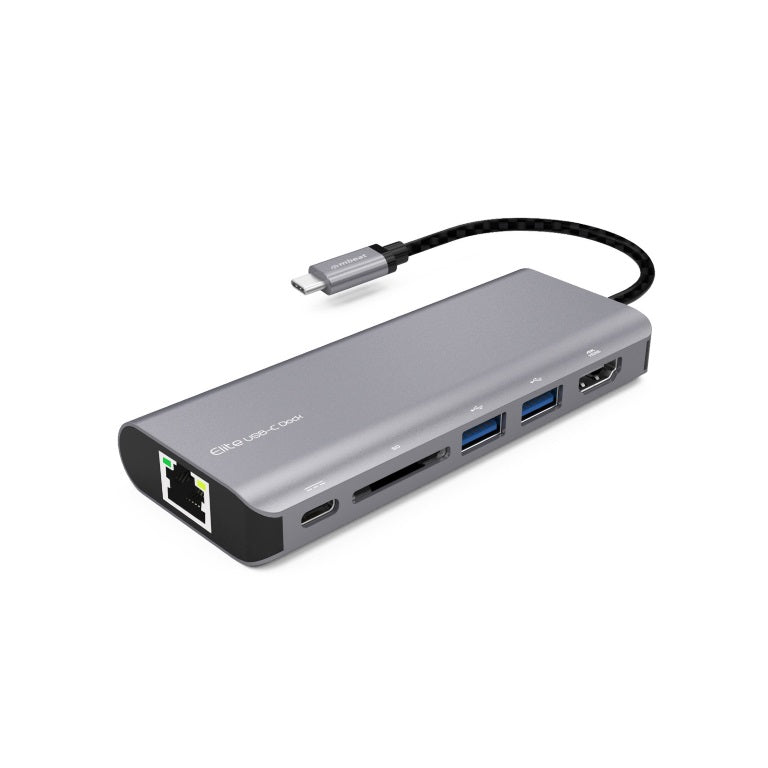 mbeat® "Elite" USB Type-C Multifunction Dock - USB-C/4k HDMI/LAN/Card Reader/Aluminum Casing/Compatible with MAC/Desktop PC Notebook Laptop Devices