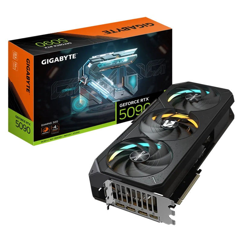 Gigabyte GeForce RTX™ 5090 GAMING 32G, 2407 MHz, CUDA 21760, 28 Gbps, GDDR7, 512 bit, PCI-E 5.0, PSU 1000W, DisplayPort 2.1b *3 HDMI 2.1b *1