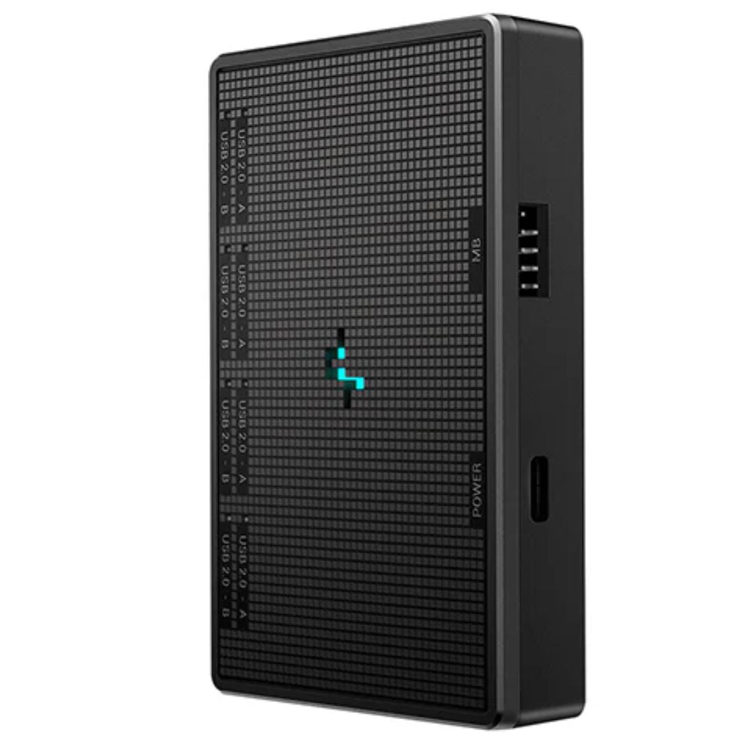 DeepCool UH-04 9-Pin USB 2.0 Hub, Magnet  Screw Fixation, USB2.0-9PIN×1,USB Type-C×1,USB2.0-9PIN×4
