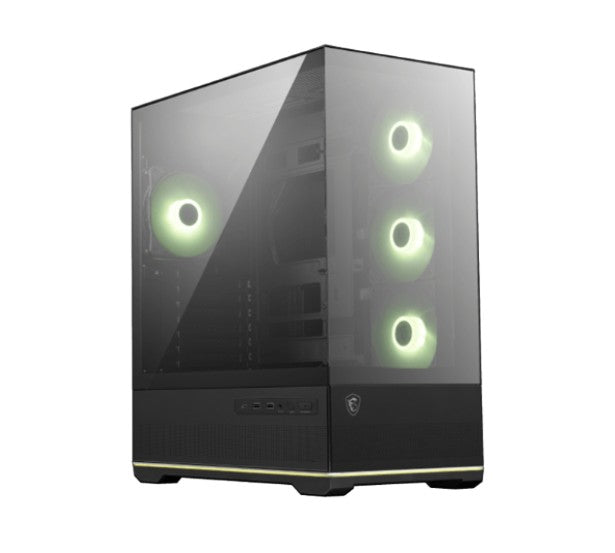MSI MAG PANO 110R PZ  BLACK Micro ATX Case, 2 x USB 5Gbps , 1x USB C 20Gbps, 1 x Audio-Out / Mic,, 3x 2.5", 2x 3.5", Micro ATX / Mini ITX(NEW)