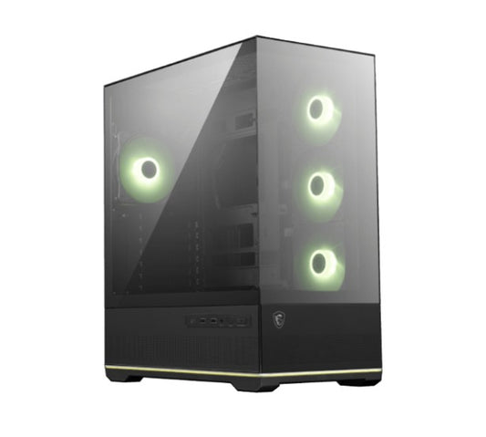 MSI MAG PANO 110R PZ  BLACK Micro ATX Case, 2 x USB 5Gbps , 1x USB C 20Gbps, 1 x Audio-Out / Mic,, 3x 2.5", 2x 3.5", Micro ATX / Mini ITX(NEW)
