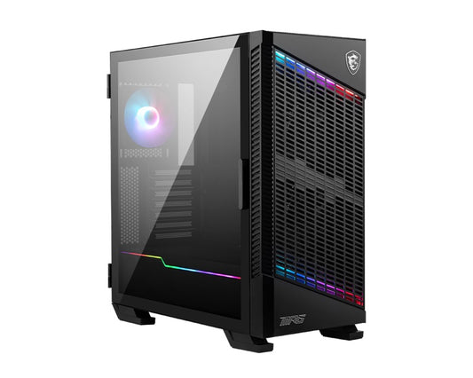 MSI MPG VELOX 100P AIRFLOW Mid-Tower Case, E-ATX / ATX / M-ATX / ITX, 7x Expansion Slots, 2x USB 3.2, 1x USB-C, 1x Audio, 1x Mic, 2x 2.5", 2x3.5"