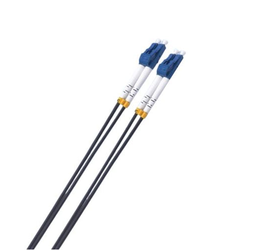 8ware 3m LC-LC OS2 Single Mode Dual-Core Fibre Optic Cable UPC Duplex Armoured Low Smoke Zero Halogen (LSZH) Jacket Black