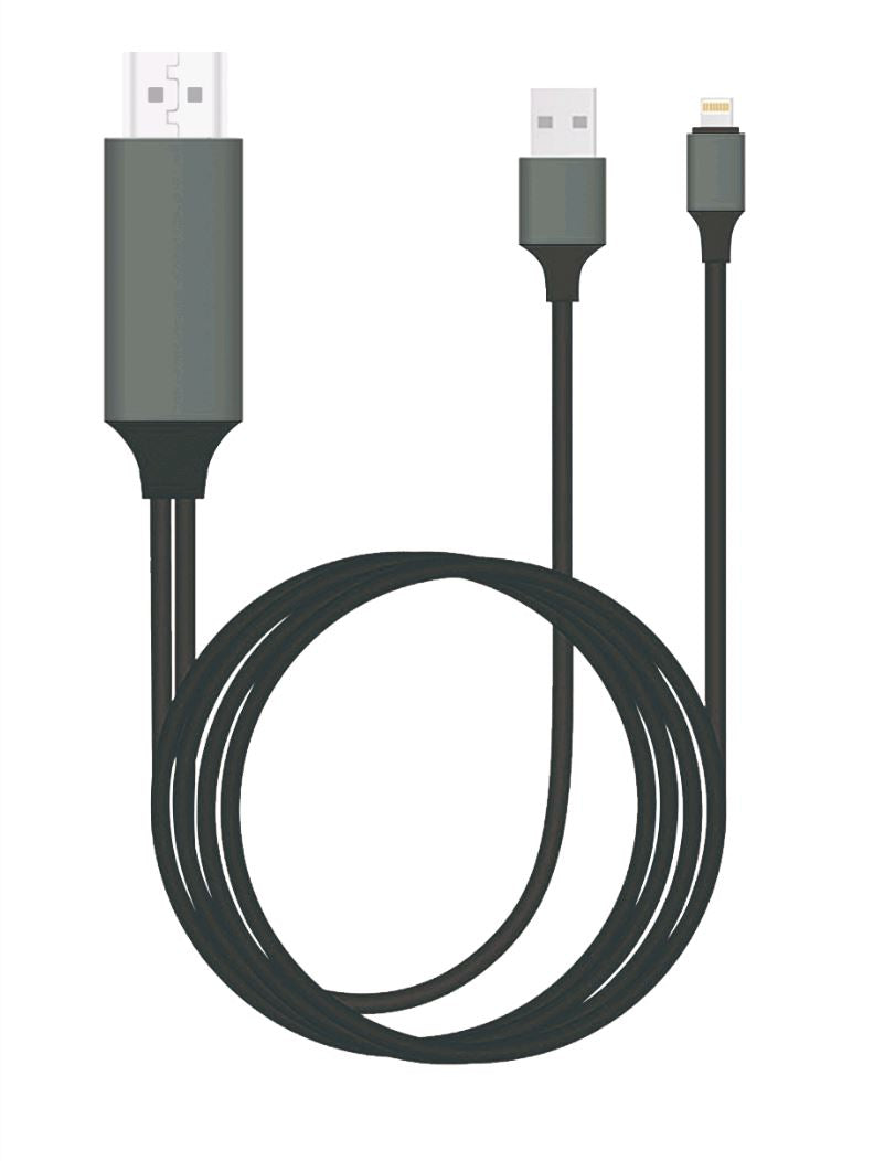 8Ware HDMI to Lightning 2m Cable for iPhone  iPad Plug  Play lightning device to HD TV or Monitor Retail Packaging