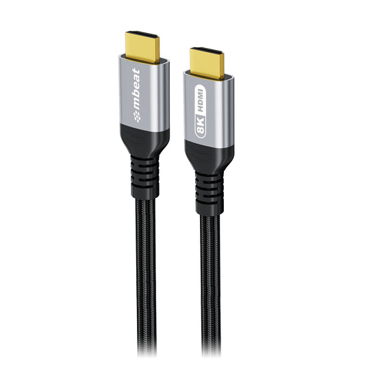mbeat Tough Link 1.5m Certified 8K HDMI Cable - Space Grey  HDMI 2.1 (male) to HDMI 2.1 (male) 50cm × 2.02cm × 1.13cm