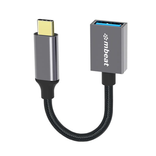 mbeat "Tough Link" USB-C to USB 3.0 Adapter with Cable - Space Grey Package Weight: 25g Cable Length: 15cm