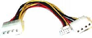 8ware Power Splitter to Hard  FDD + Floppy drv 1x Molex (Female) to 2x Molex (Male) + 1x Floppy (Female) 30cm cable