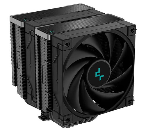 DeepCool AK620 Zero Dark High Performance CPU Cooler Dual-Tower Design, 2x120mm FDB Fans, 6 Copper Heat Pipes, LGA2066/1851-1155/AM4/AM5