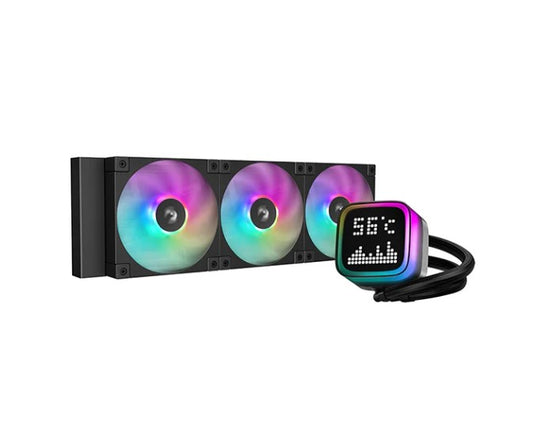 DeepCool LP360 Matrix Display Liquid Cooler, 360mm, High Performance FD12 ARGB PWM Fans IntelLGA1851/1700/1200/1151/1150/1155/ AMDAM5/AM4