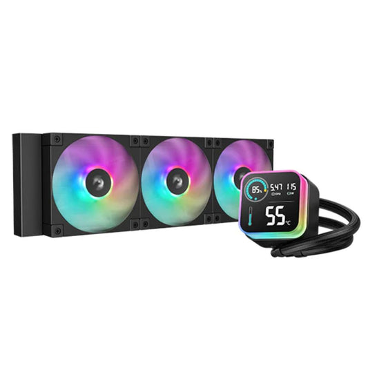 DeepCool LQ360 360mm Liquid Cooler, 3 xFD12 ARGB Fans, Hydro Bearing, LED Digital Display IntelLGA1851/1700/1200/1151/1150/1155/AMDAM5/AM4