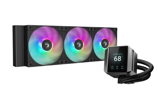 DeepCool MYSTIQUE 360 A-RGB High-Performance Liquid Coolers, 5th Gen Pump 360mm Radiator, 2.8” 640x480 TFT Screen