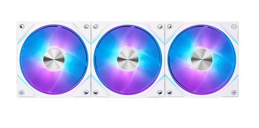 MSI MPG EZ120 ARGB WHITE-3W  Fan, 3 x MPG EZ120 ARGB fans, 7-pin JAF / 4-pin PWM  3-pin ARGB, 0~1900 RPM ±10%, 73.82 CFM, white