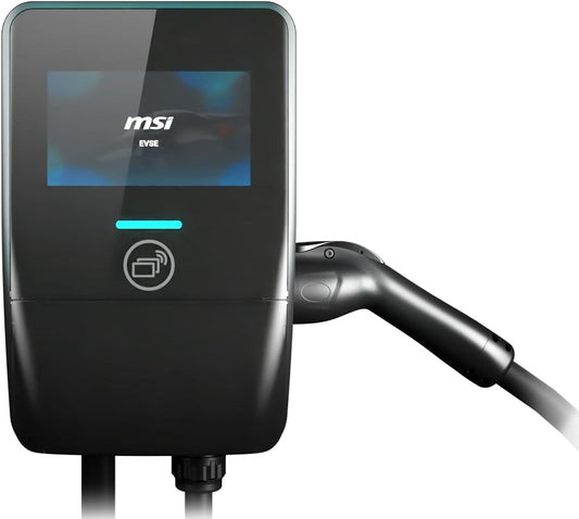 MSI Smart EV Charger EV Premium V2, Single Phase 32A, 7.4KW ,5M Type 2 Charging gun,  7" IPS,  IP55 (Charger) / IP67 (charging gun)