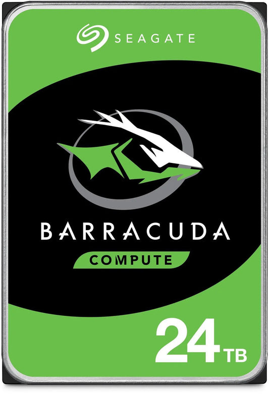 Seagate 24TB 3.5" Barracuda, SATA 6Gb/s, CMR, 7200RPM, 512MB Cache, 512e, HDD, 2 Years Warranty