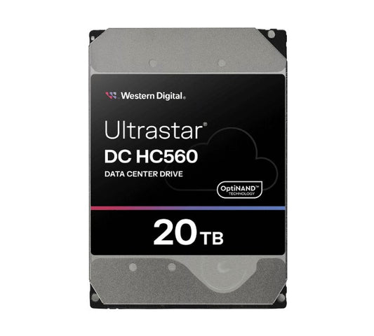 Western Digital WD Ultrastar DC HC560 20TB 3.5" SATA 7200 RPM  Cache 512MB 5-year limited warranty WUH722020BLE6L4 0F38785 (Base SE)