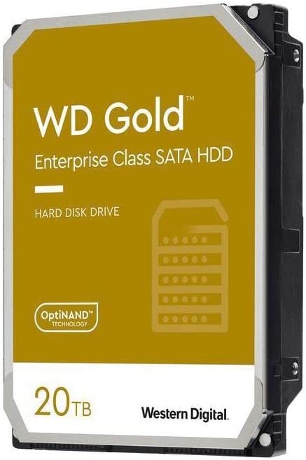Western Digital Gold 20TB 3.5" Enterprise Class SATA 6 Gb/s HDD 7200 RPM Cache Size 512MB 5-Year Limited Warranty (LS) - replacement of WD203KRYZ