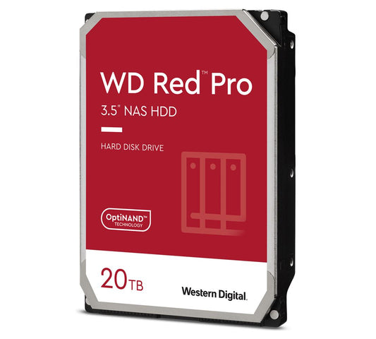 Western Digital WD Red Pro 20TB 3.5" NAS HDD SATA3 7200RPM 512MB Cache 24x7 300TBW ~24-bays NASware 3.0 CMR Tech 5yrs wty (LS) - WD202KFGX