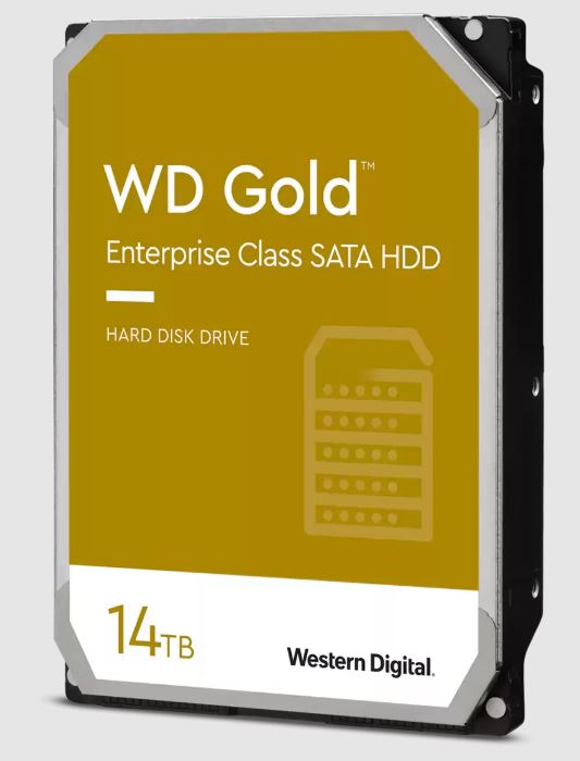 Western Digital Gold 14TB 3.5" Enterprise Class SATA 6 Gb/s HDD 7200 RPM Cache Size  512MB 5-Year Limited Warranty